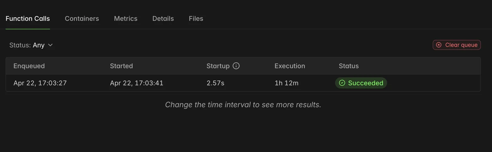 Modal Parameter Golf function call list